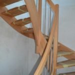 übereinander liegende Treppen aus Kernbuche